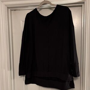 Time and Tru Black Oversized Pullover Sweatshirt